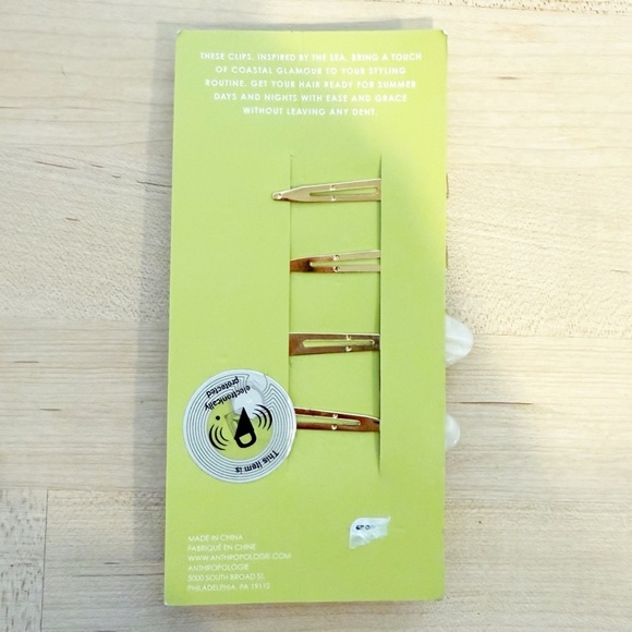 ANTHROPOLOGIE Styling Hair Clips NWT Set Of 4 - Picture 5 of 6